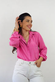 Unique Vintage Shirt (S-M)| Fuchsia