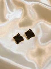 Unique Statement Earrings | Black Gold