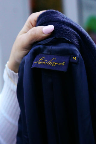 Unique Vintage Coat | Dark Blue (S-M)