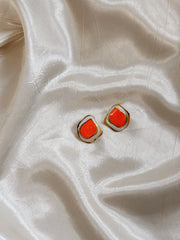 Unique Statement Earrings | Orange