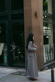 Unique Vintage Coat | Grey (S)