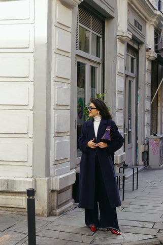 Unique Vintage Coat | Dark Blue (S-M)