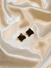 Unique Statement Earrings | Black Gold