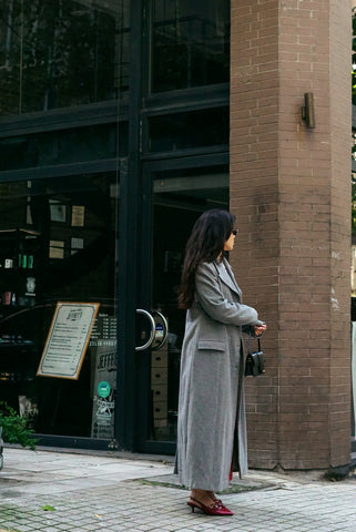 Unique Vintage Coat | Grey (S)