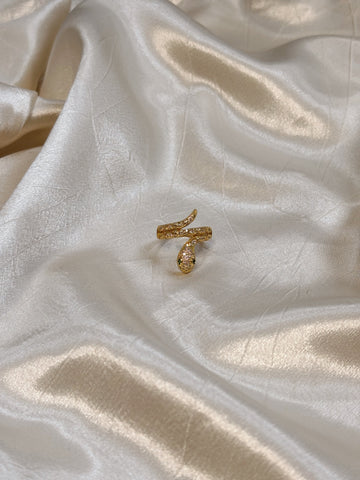Unique Statement Snake Ring | Gold