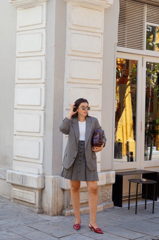 Unique Vintage Skirt | Grey