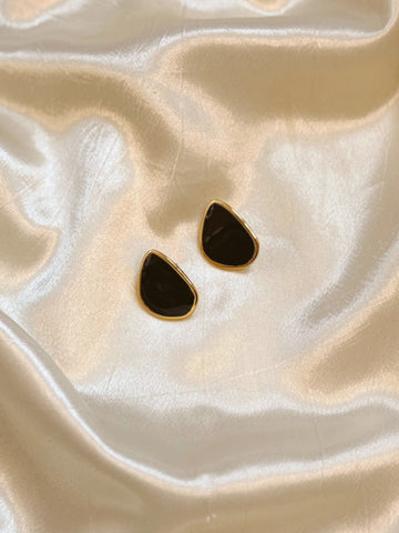 Unique Statement Earrings | Gold Black