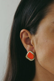 Unique Statement Earrings | Orange