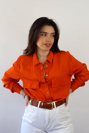 Unique Vintage Shirt (S-M) | Orange
