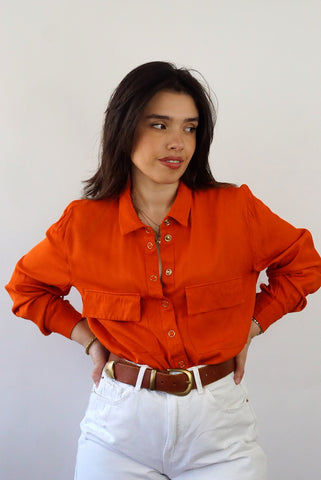 Unique Vintage Shirt (S-M) | Orange