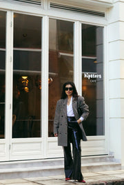 Unique Vintage Coat | Pied de Poule (L)