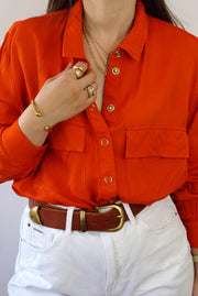 Unique Vintage Shirt (S-M) | Orange