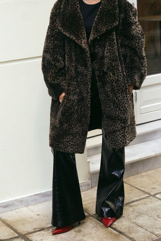 Unique Vintage Faux Fur | Leopard (S-M)
