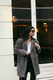 Unique Vintage Coat | Pied de Poule (L)