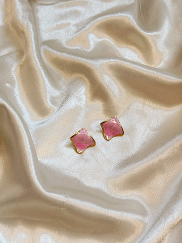 Unique Statement Earrings | Light Pink
