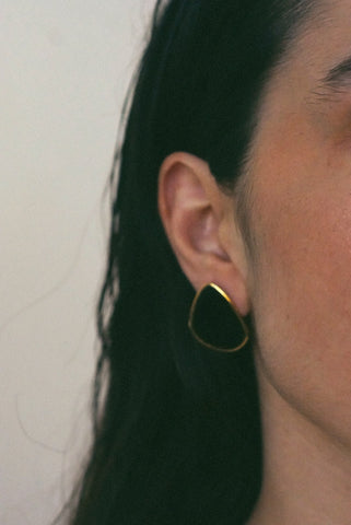 Unique Statement Earrings | Gold Black