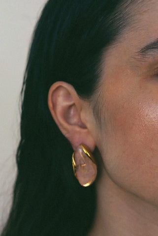 Unique Statement Earrings | Light Pink