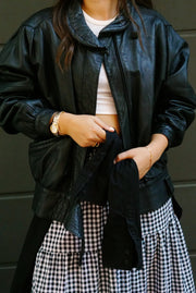 Vintage Leather Jacket (S-L) | Black