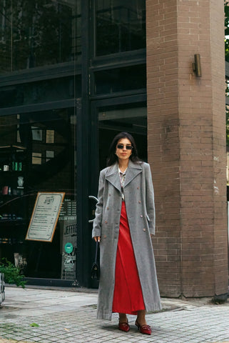 Unique Vintage Coat | Grey (S)