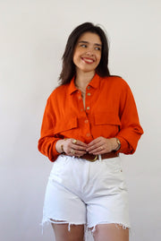 Unique Vintage Shirt (S-M) | Orange