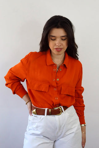 Unique Vintage Shirt (S-M) | Orange