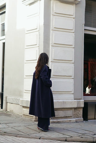 Unique Vintage Coat | Dark Blue (S-M)