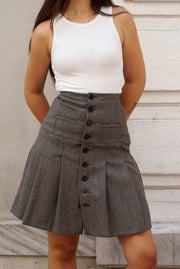 Unique Vintage Skirt | Grey