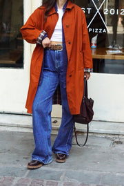 Vintage Classic Trench Coat (S-M) | Terracotta