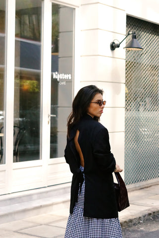 Reworked Cut Out Vintage Blazer (S-L) | Black