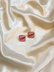 Unique Statement Earrings | Pink Gold