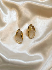 Unique Statement Earrings | Beige
