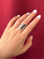 Unique Statement Ring | Silver