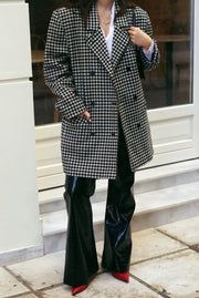 Unique Vintage Coat | Pied de Poule (L)