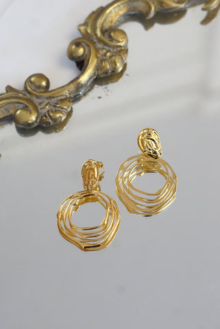 Drop Statement Earrings | Gold