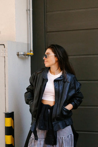 Vintage Leather Jacket (S-L) | Black