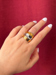 Unique Statement Ring | Gold/Silver