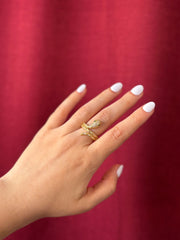 Unique Statement Snake Ring | Gold