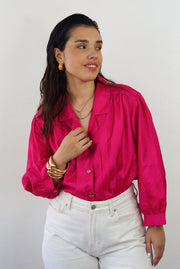 Unique Vintage Shirt (S-M)| Fuchsia