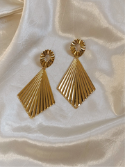 Drop Statement Earrings | Gold