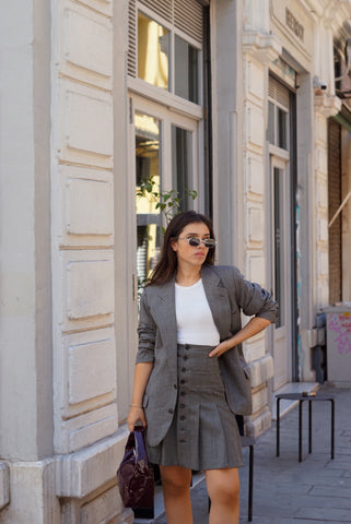 Unique Vintage Skirt | Grey