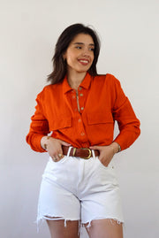 Unique Vintage Shirt (S-M) | Orange