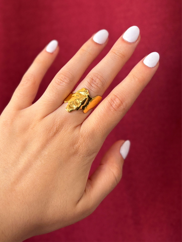 Unique Statement Ring | Gold