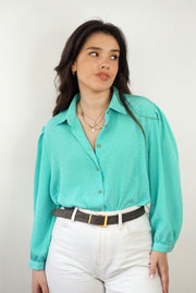 Unique Vintage Shirt (M-L)| Turquoise