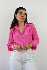 Unique Vintage Shirt (S-M)| Fuchsia