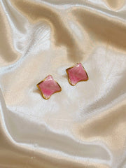 Unique Statement Earrings | Light Pink