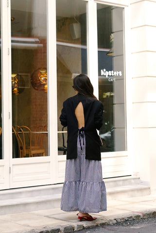 Reworked Cut Out Vintage Blazer (S-L) | Black