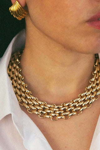 Vintage Statement Chain Necklace | Gold