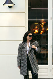 Unique Vintage Coat | Pied de Poule (L)