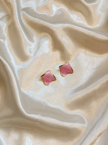 Unique Statement Earrings | Light Pink