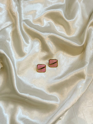 Unique Statement Earrings | Pink Gold